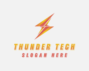 Thunder Bolt Electricity logo design