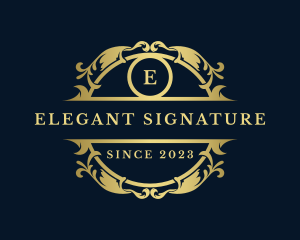 Elegant Ornate Crest logo design