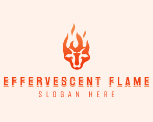 Flaming Beef Barbecue logo design