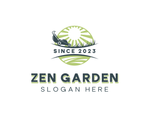 Gardening Lawn Mower logo design