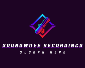 Studio Recording Microphone logo design