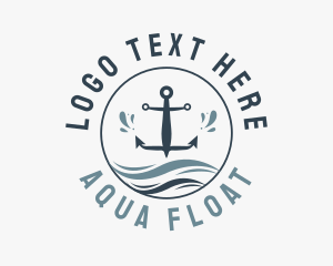 Anchor Marine Wave logo design