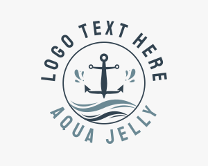 Anchor Marine Wave logo design