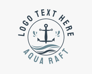 Anchor Marine Wave logo design