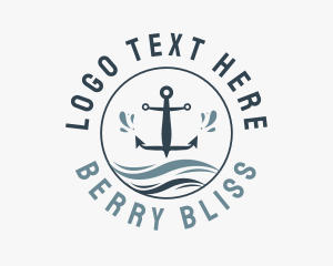 Anchor Marine Wave logo design