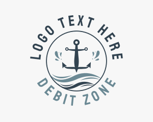 Anchor Marine Wave logo design