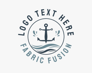 Anchor Marine Wave logo design