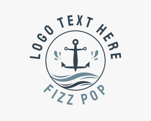 Anchor Marine Wave logo design