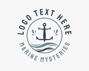 Anchor Marine Wave logo design