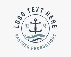 Anchor Marine Wave logo design