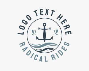 Anchor Marine Wave logo design