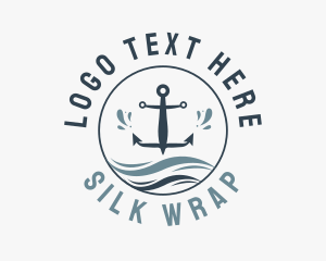 Anchor Marine Wave logo design