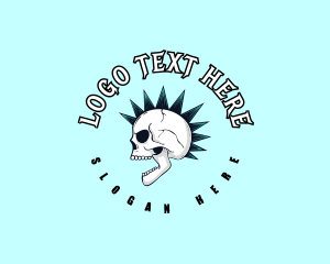 Mohawk Rock Skull  logo