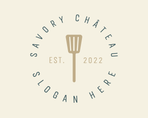 Round Cook Spatula logo design