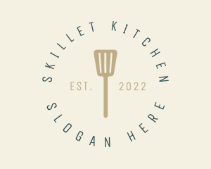 Round Cook Spatula logo design