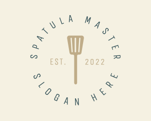 Round Cook Spatula logo design