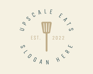 Round Cook Spatula logo design