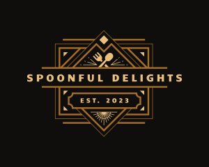 Spoon Fork Restaurant Dining logo design