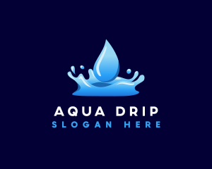 Water Fluid Aqua logo design