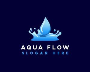 Water Fluid Aqua logo design