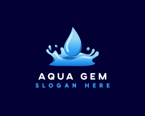 Water Fluid Aqua logo design