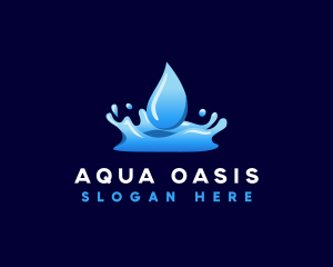 Water Fluid Aqua logo design