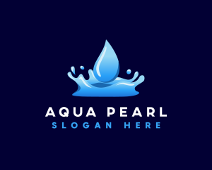 Water Fluid Aqua logo design