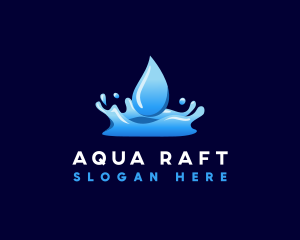 Water Fluid Aqua logo design