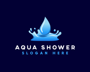 Water Fluid Aqua logo design