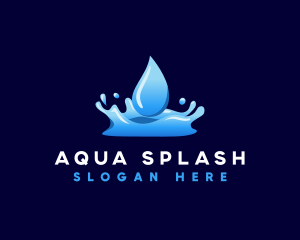 Water Fluid Aqua logo design