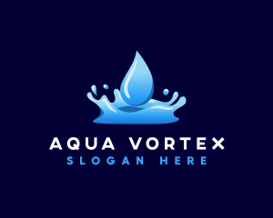 Water Fluid Aqua logo design