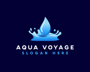 Water Fluid Aqua logo design