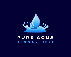 Water Fluid Aqua logo design