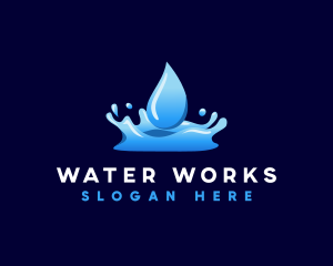 Water Fluid Aqua logo design