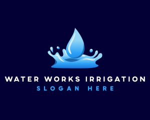 Water Fluid Aqua logo design