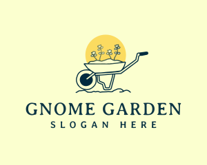 Wheelbarrow Tool Gardening logo design