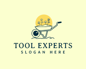 Wheelbarrow Tool Gardening logo