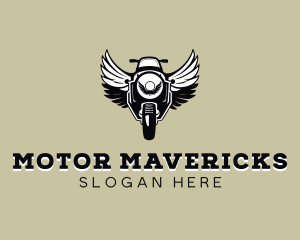 Winged Motorcycle Racing logo design