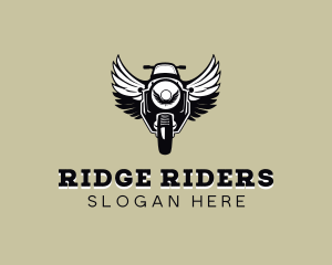 Winged Motorcycle Racing logo design