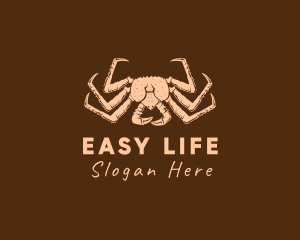 Rustic King Crab logo design