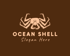 Rustic King Crab logo design