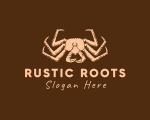 Rustic King Crab logo design