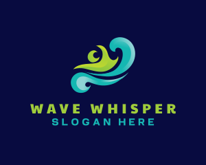 Swimming Sport Wave logo