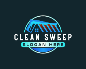 Pressure Washer Sanitation Cleaning logo design