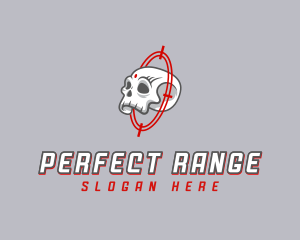 Skull Hunter Target logo design