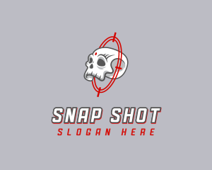 Skull Hunter Target logo design