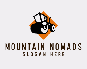 Steamroller Construction Machine  logo design