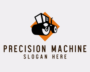 Steamroller Construction Machine  logo design