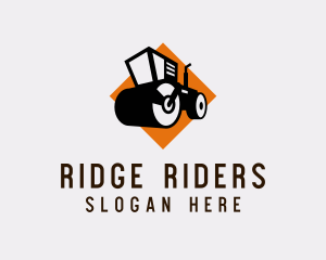 Steamroller Construction Machine  logo design