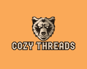 Wild Grizzly Bear logo design